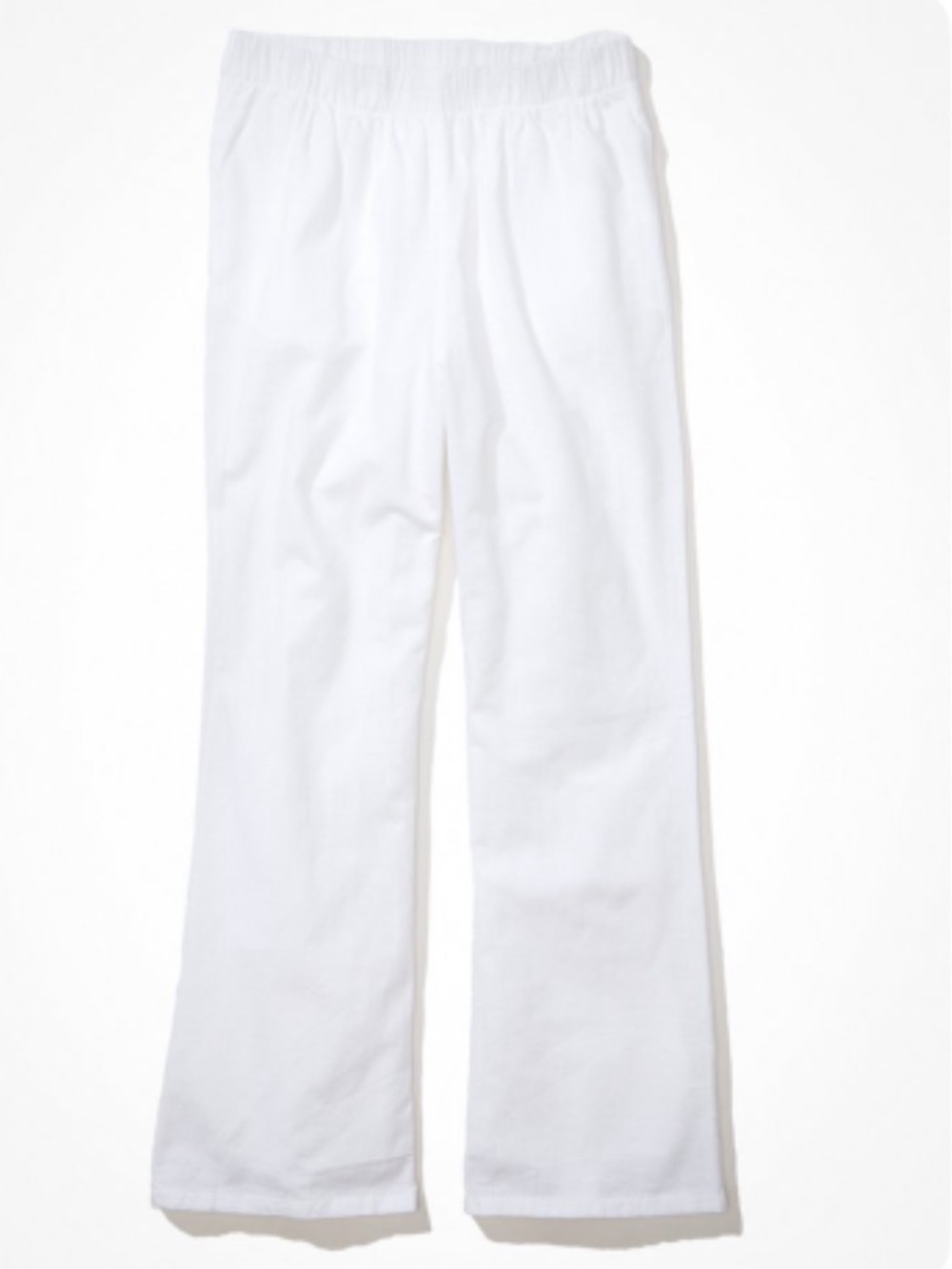 American Eagle Outfitters White Linen Flare Pants